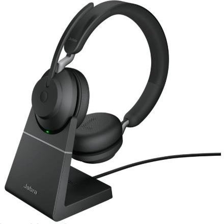 Jabra Evolve2 65 fejhallgató töltőállvánnyal