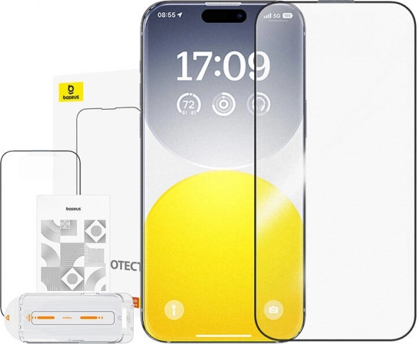Baseus Crystalline tükröződésmentes edzett üveg iPhone 15 Plus-hoz