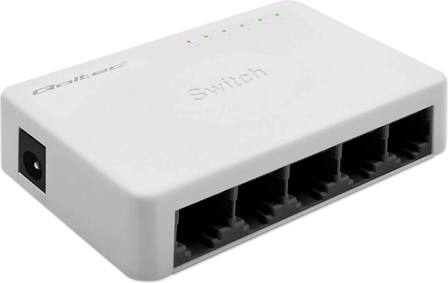 Qoltec hálózati kapcsoló 5× RJ45, 100 Mb/s Fast Ethernet LAN