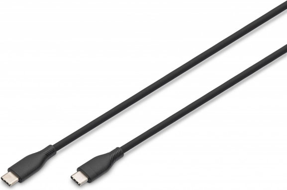 Szilikon USB-C - USB-C kábel, USB 2.0, 60W, 2m fekete