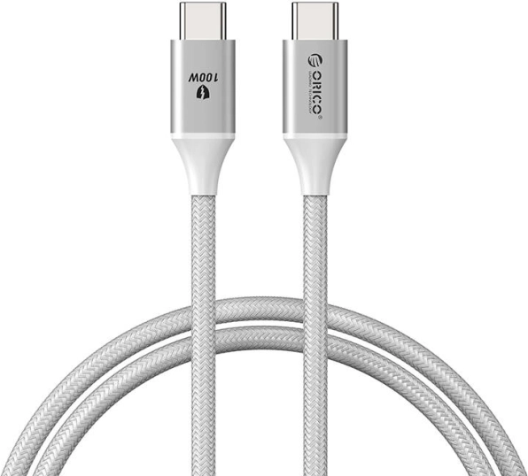 Orico USB‑C – USB‑C töltőkábel 100 W, fehér