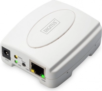 Nyomtató szerver 1xUSB 2.0, 1xRJ45 Fast Ethernet 10/100Mbps
