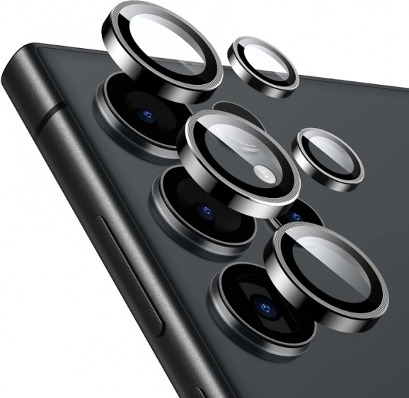 Védőüveg a kamera lencséjére Samsung Galaxy S24 Ultra fekete
