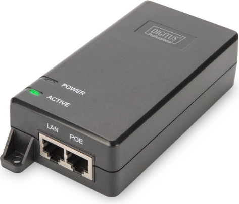 PoE+ injektor 802.3at 55 V 30 W gigabit