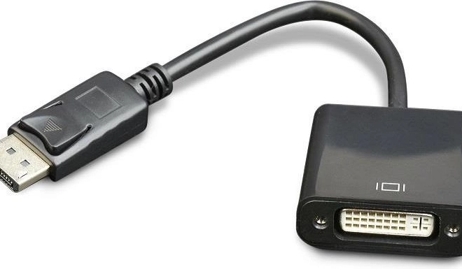 DisplayPort (M) na DVI (F) adapter fekete