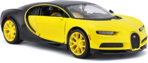 Gyűjtői modell BUGATTI Chiron sárga–fekete 1:24