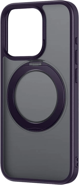 Baseus SkyRing Magnetic mágneses tok állvánnyal iPhone 14 Pro Max-hoz + edzett üveg és tisztítókészlet, lila