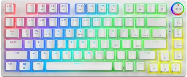 Vezeték nélküli mechanikus billentyűzet Phenix White Gateron Red Pudding