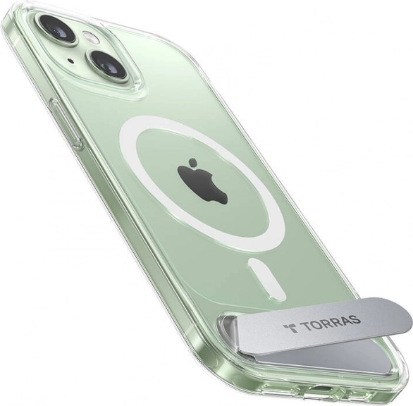 Torras átlátszó UPRO Pstand tok mágneses állvánnyal iPhone 15-höz