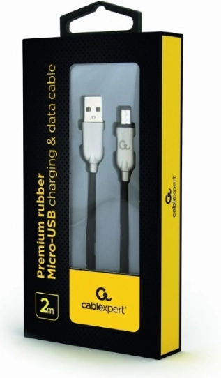 Fekete mikro-USB kábel 2m