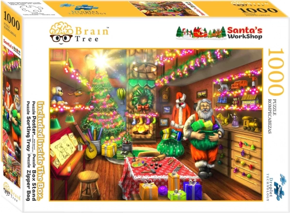 Karácsonyi puzzle Santa műhelye - 1000 darab