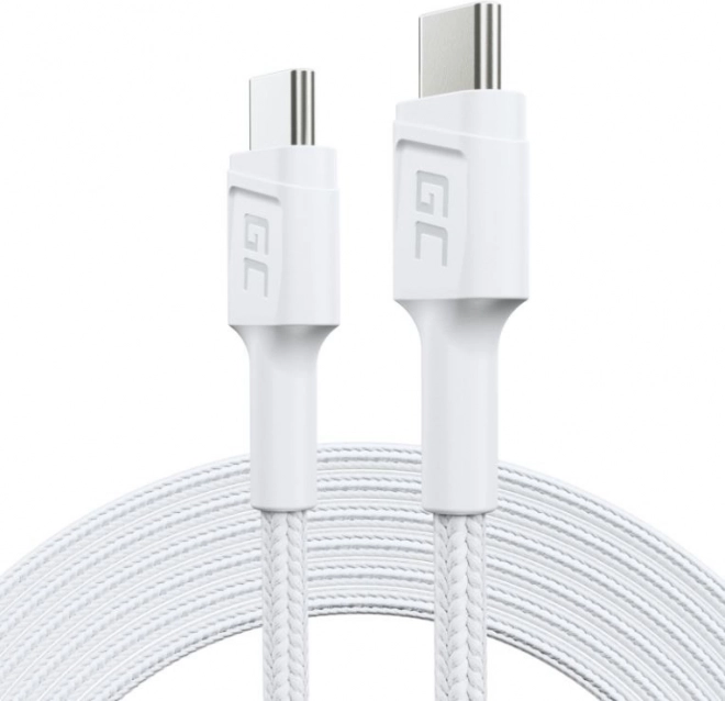 USB‑C – USB‑C töltőkábel, 2 m, 60 W Power Delivery, QC 3.0, fehér