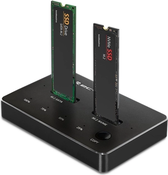 Dokkoló állomás az SSD M.2 | NVMe | SATA | USB-C | Dual 2 x 2TB