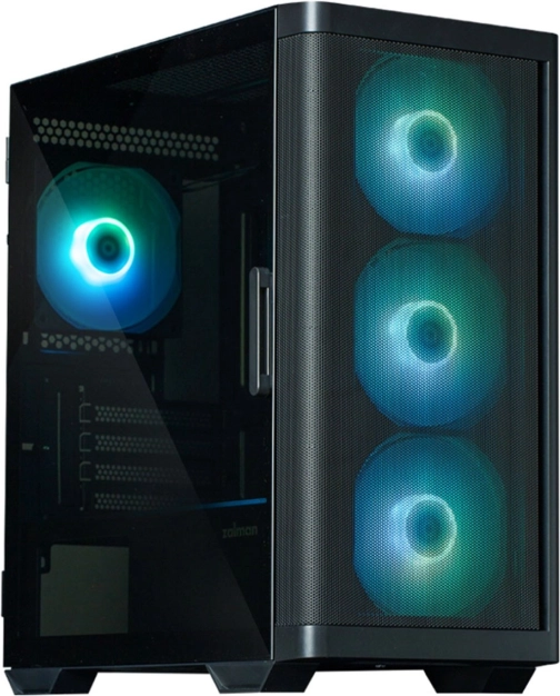 Számítógépház M4 fekete mATX Mini Tower 4 ventilátor ARGB