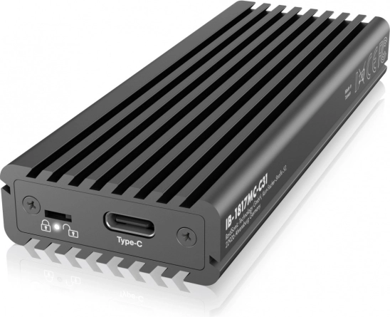 Külső alumínium ház M.2 NVMe és SATA SSD-khez USB‑C 10 Gb/s – ICY BOX