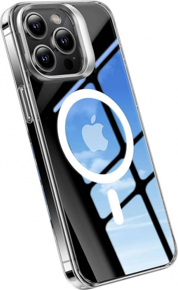 TORRAS UPRO Lstand Clear‑Mag tok iPhone 15 Pro‑hoz – átlátszó