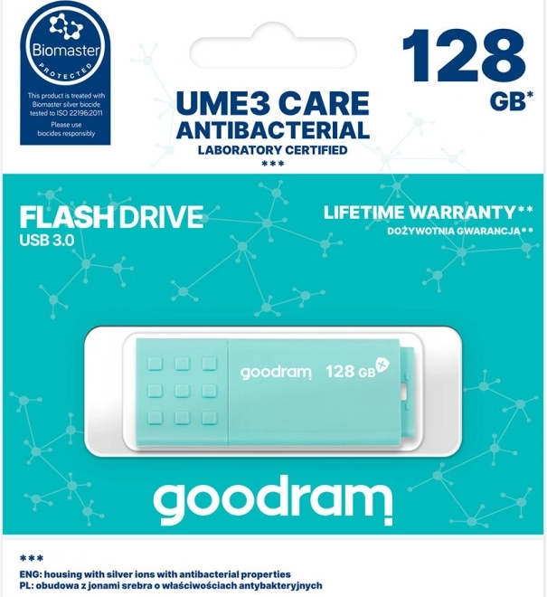 usb flash meghajtó goodram antibakteriális 128 gb usb 3.0 ume3