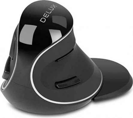 Vezeték nélküli vertikális ergonomikus egér DELUX M618PD, 4200 DPI, 2.4G és Bluetooth