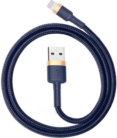 BASEUS Cafule Lightning kábel USB‑A – Lightning 2 m, 1,5 A, arany/sötétkék