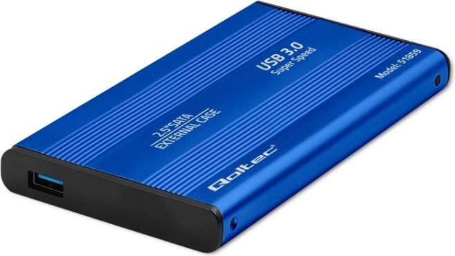 Külső tok HDD/SSD-re 2.5" SATA3 USB 3.0 Kék