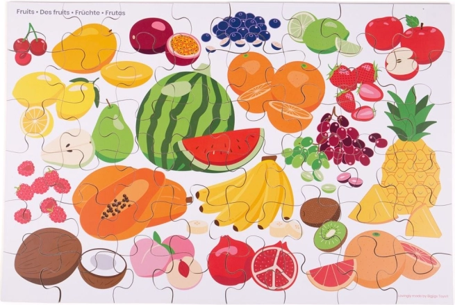 Padló puzzle gyümölcsmotívummal