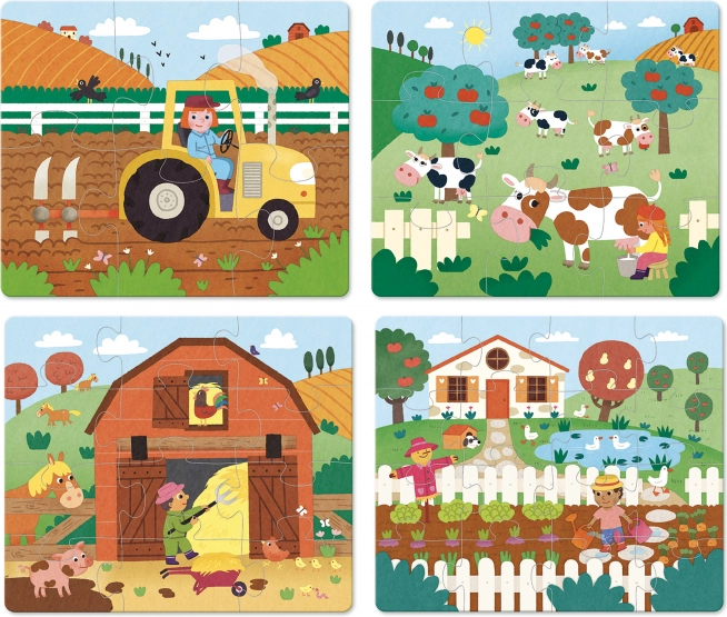 Vilac fa puzzle Farm 4 az 1-ben