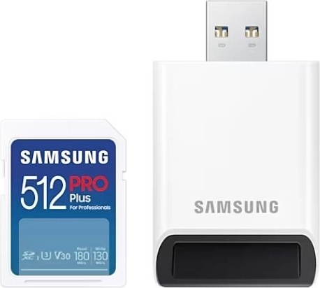 Samsung PRO Plus 512GB SD Memóriakártya olvasóval