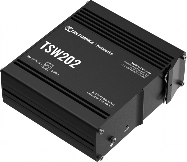 Ipari Vezérelt Switch TSW202 2xSFP 8xPoE+ L2/L3