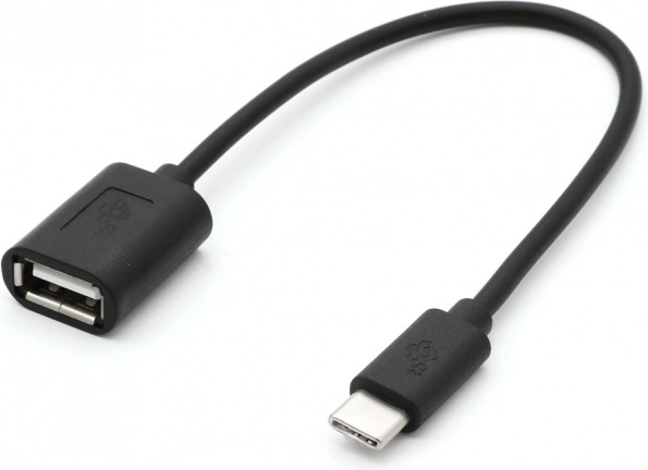 OTG kábel USB‑C – USB‑A, 15 cm, fekete