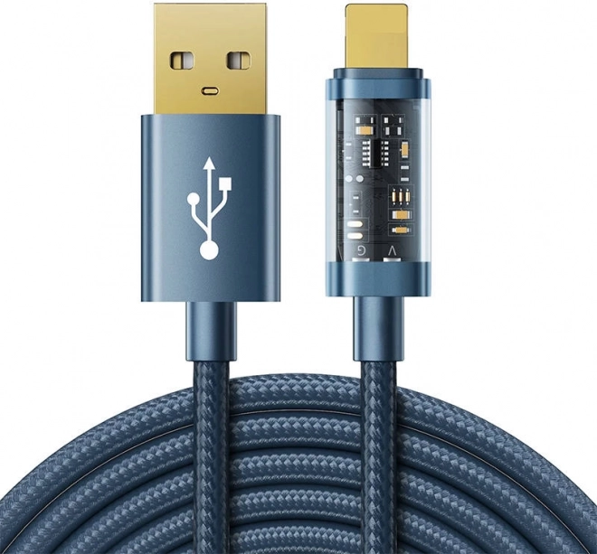 USB‑A – Lightning adatkábel 2,4 A 2 m Joyroom kék
