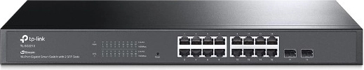 TP-Link JetStream okos switch 16× Gigabit + 2× SFP (TL-SG2218)