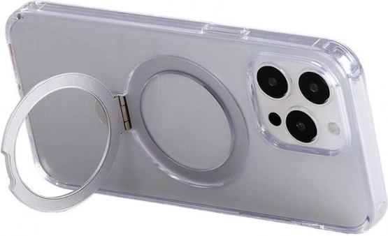 mágneses védőtok JOYROOM tartóval iPhone 15 Pro Maxhoz, átlátszó