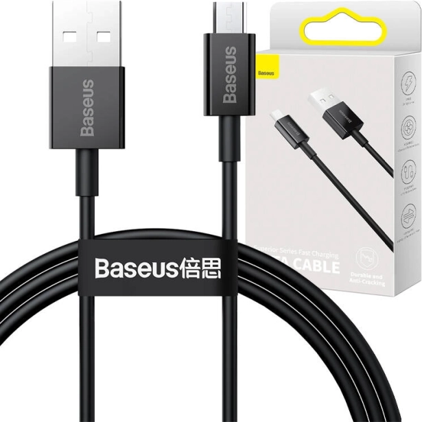 Baseus Superior USB–micro USB kábel 1 m, 2 A, fekete