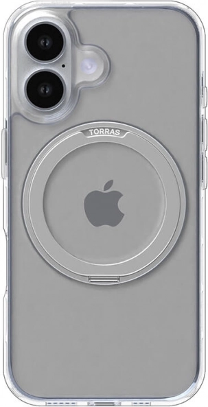 Átlátszó TORRAS Ostand Pro tok iPhone 16‑hoz