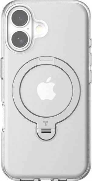 Torras Ostand Spin tok iPhone 16 Plus-hoz, átlátszó