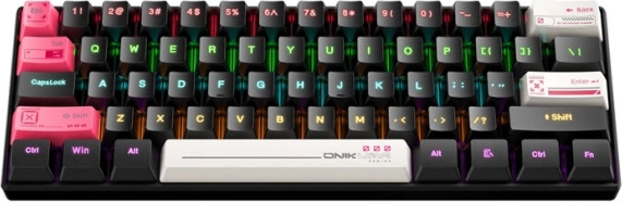 Onikuma G55 61 gombos RGB gamer billentyűzet (fekete)