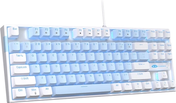 MageGee MK-STAR mechanikus játékbillentyűzet fehér és kék