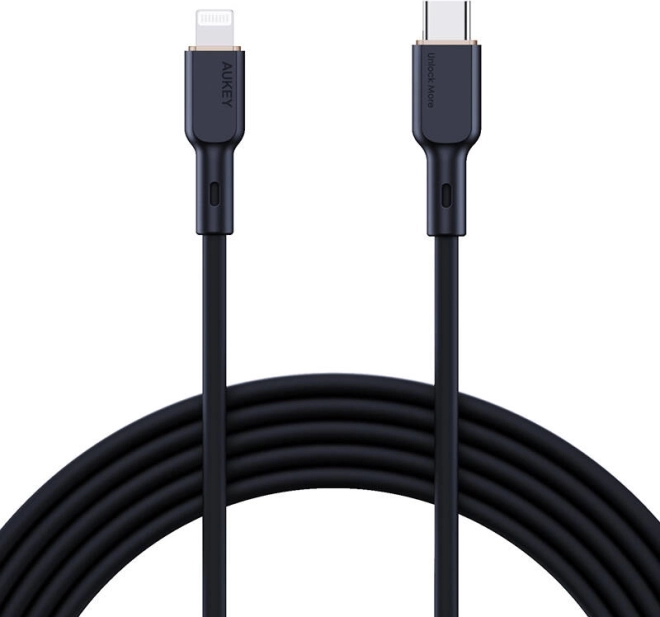 AUKEY USB‑C–Lightning kábel, 27 W, 1 m, fekete