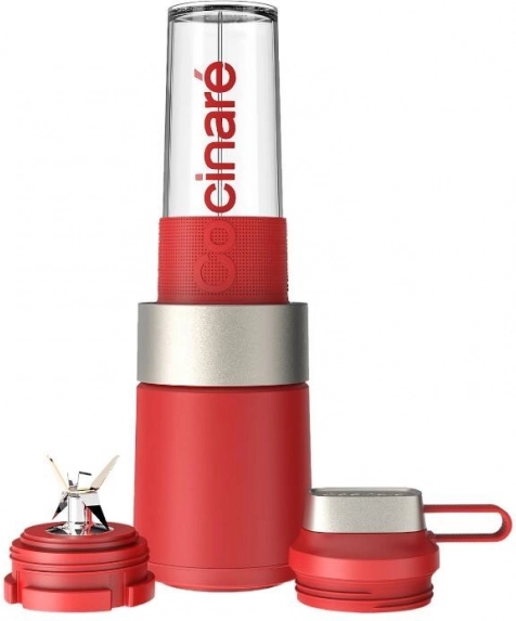 Cocinare GoPower Elite asztali turmixgép hordozható 600 ml shakerrel, piros