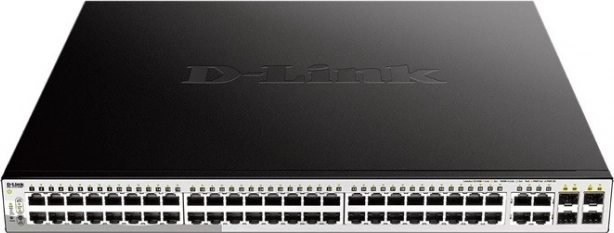 Menedzselhető gigabites PoE+ switch D‑Link DGS‑1210‑52MP 48×GE, 4×SFP
