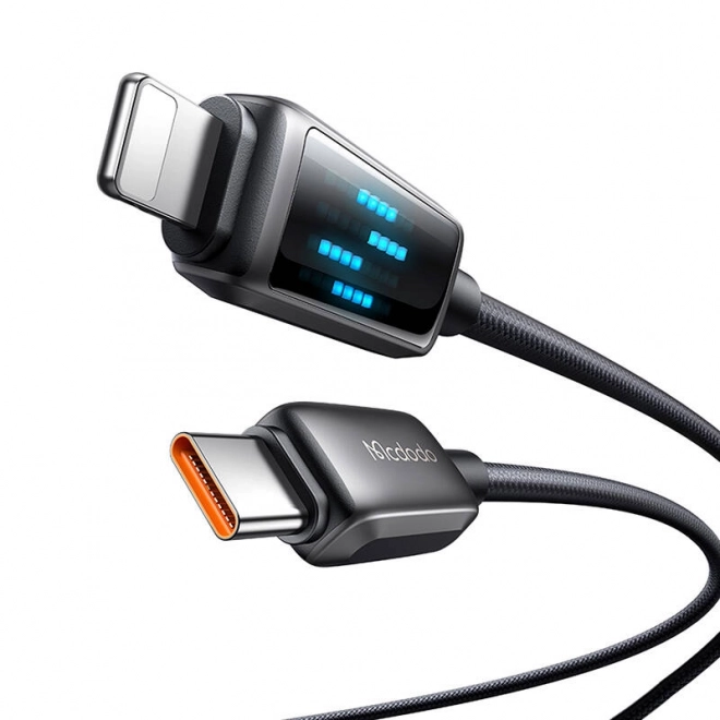 Mcdodo USB-C Lightning kábel LED kijelzővel 36W 1.2m