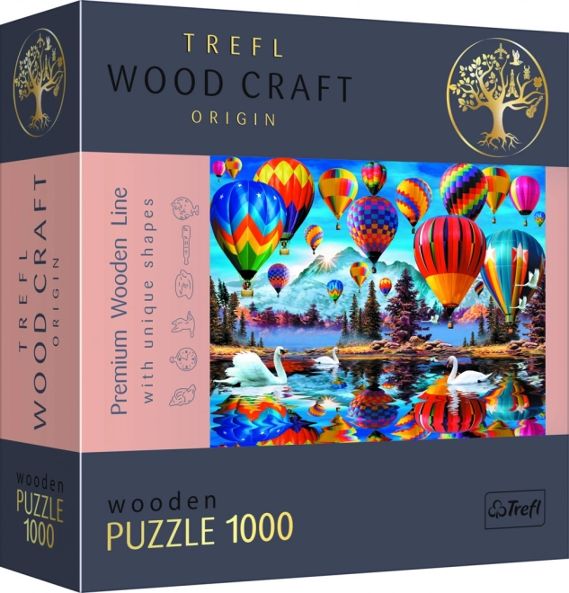 Trefl fából készült színes léggömbök puzzle