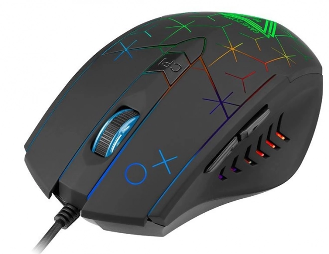 Ergonomikus RGB LED vezetékes eger