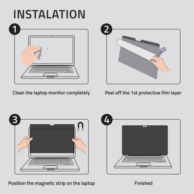 Magnetikus adatvédelmi szűrő MacBook Air 13,6 colra