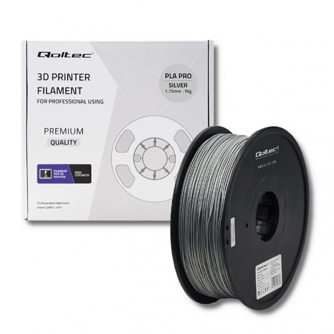 Professzionális filament 3D nyomtatáshoz | PLA PRO | 1kg | 1.75mm | Ezüst