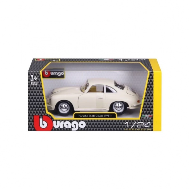 Bburago Porsche 356B Coupe (1961) elefántcsont színű modellautó 1:24