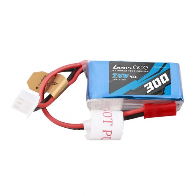 Gens Ace 300mAh 7,4V 45C 2S1P lítium-polimer akkumulátor JST-SYP csatlakozóval