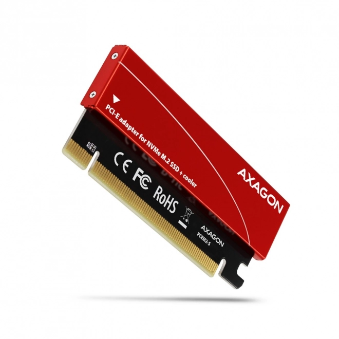 Axagon PCIe M.2 NVMe adapter alumínium hűtéssel