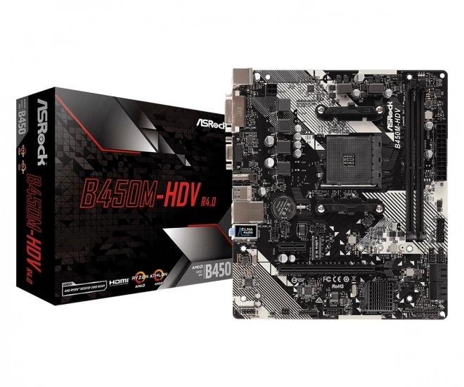 AsRock B450M-HDV alaplap AMD AM4 foglalattal