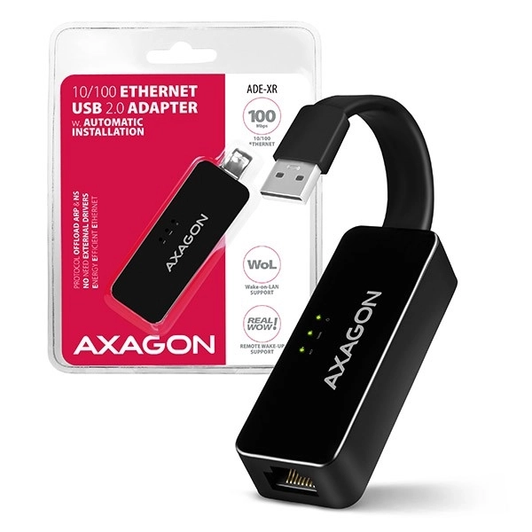 Axagon USB 2.0 hálózati adapter, Fast Ethernet